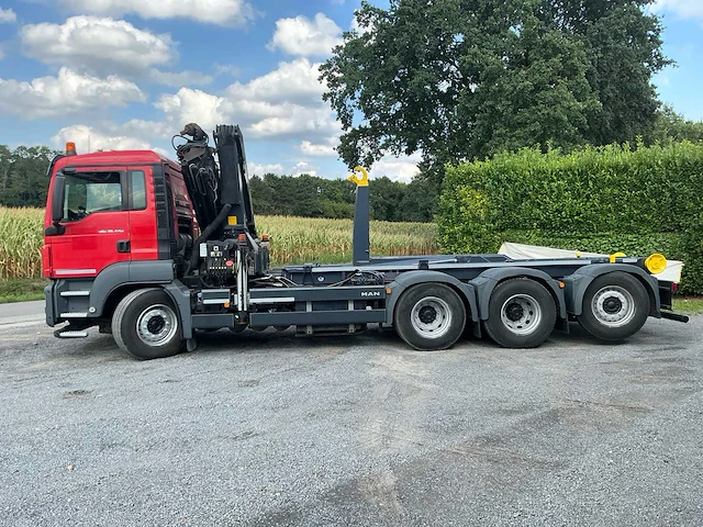 2015 man tgs 35.440 vrachtwagen met vdl containerhaaksysteem en palfinger kraan - afbeelding 12 van  45