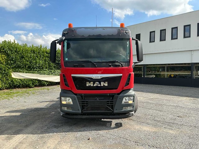 2015 man tgs 35.440 vrachtwagen met vdl containerhaaksysteem en palfinger kraan - afbeelding 44 van  45