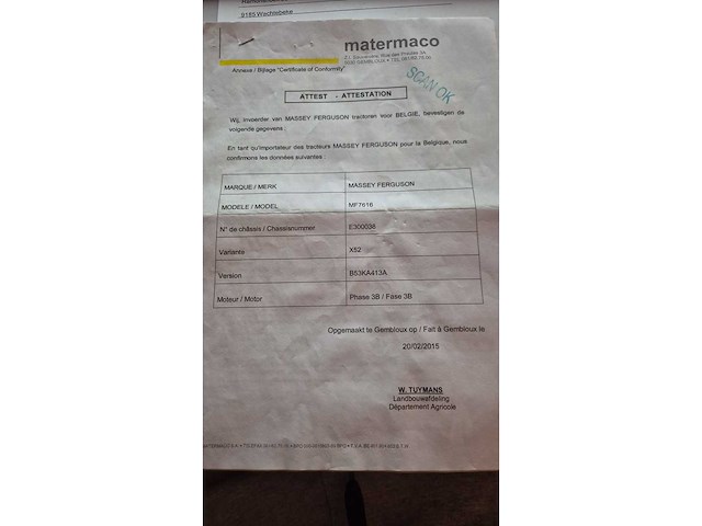 2015 massey ferguson mf 7616 bosbouwtractor - afbeelding 5 van  16