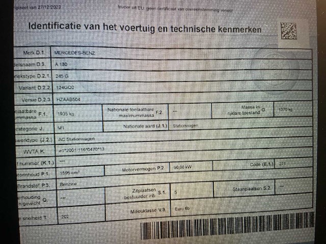 2015 mercedes a180 hatchback personenauto - afbeelding 26 van  30