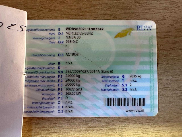2015 mercedes-benz actros mp4 vrachtwagen - afbeelding 7 van  13