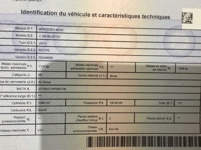 2015 mercedes-benz c-klasse c 200 d t bluetec personenauto - afbeelding 13 van  23