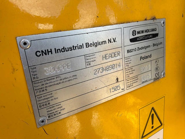2015 new holland 30hppe gras pick-up - afbeelding 7 van  7