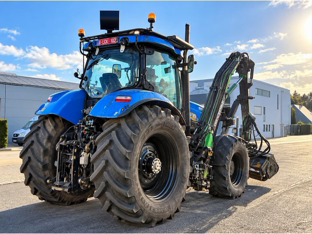 2015 new holland t7.220 4wd sa vierwielaangedreven tractor met armmaaier - afbeelding 36 van  40