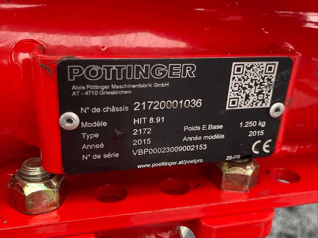 2015 pottinger hit 8.91 2172 gietmachine - afbeelding 12 van  12