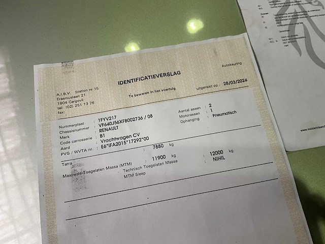 2015 renault d12 comfort vrachtwagen - afbeelding 31 van  38