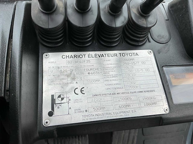 2015 toyota 02-8fgjf35 vorkheftruck - afbeelding 27 van  55
