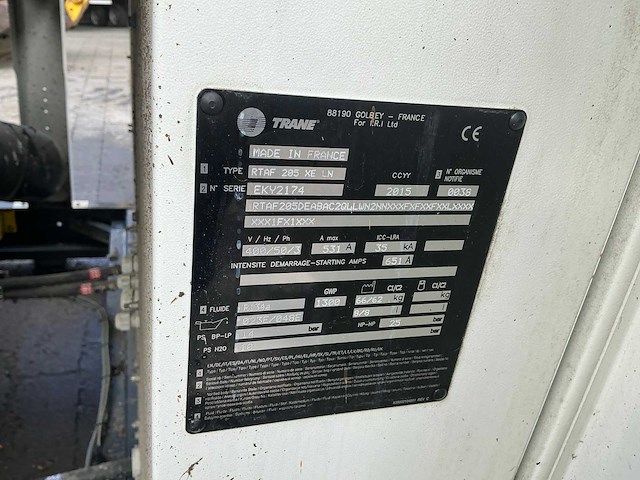 2015 trane rtaf 205 xe ln industriële chiller - afbeelding 6 van  9