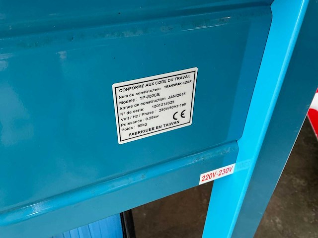2015 transpak tp-2020ce automatische strapmachine - afbeelding 5 van  5