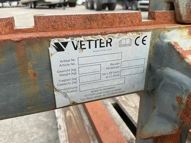 2015 vetter cw05 s11277 paletten vork lader - afbeelding 3 van  3