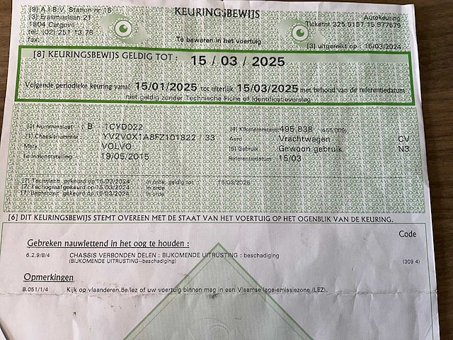 2015 volvo fe250 haaksysteem - euro 6 - airco - afbeelding 41 van  50