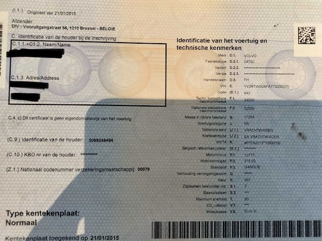 2015 volvo tridem fh 8x4 vrachtwagen - afbeelding 15 van  22