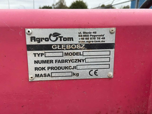 2016 agro tom gkp 3.0. ploeg - afbeelding 2 van  15