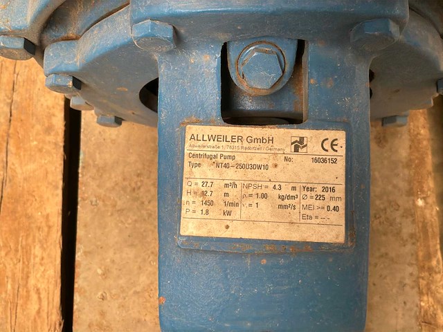 2016 allweiler gmbh nt40 centrifugaalpomp - afbeelding 3 van  7