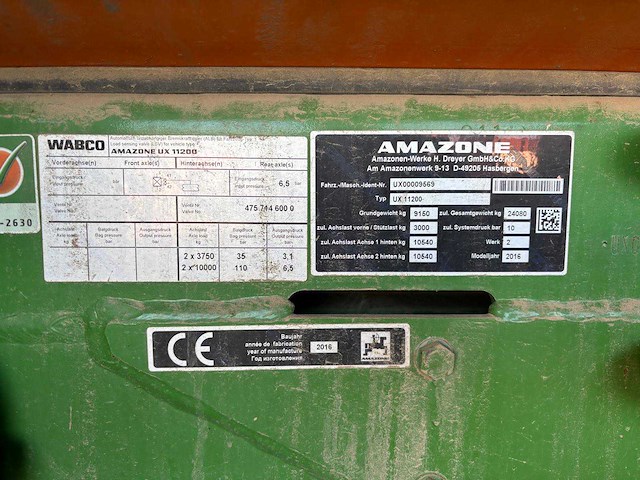 2016 amazon ux 11200 spuitmachine - afbeelding 31 van  37