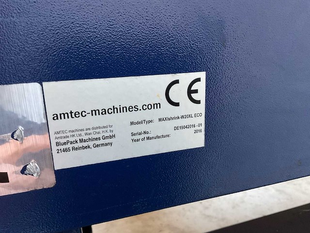 2016 amtec maxschrink w20xl eco folie krimptunnel - afbeelding 2 van  3