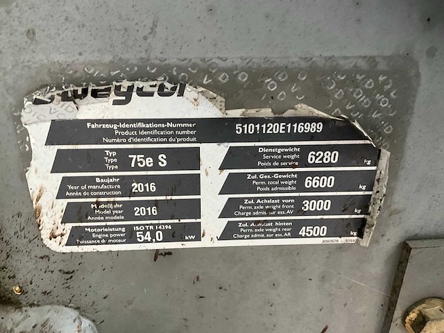 2016 atlas weycor 75e s wiellader - afbeelding 28 van  30