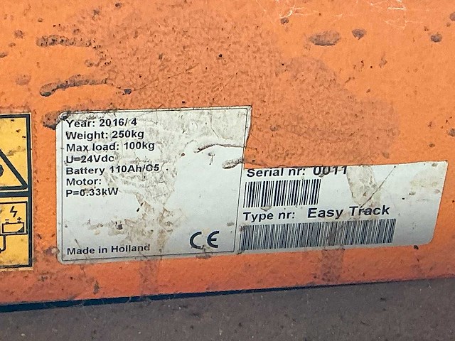2016 berg horti motive easytrack elektrische oogstwagen - afbeelding 8 van  8