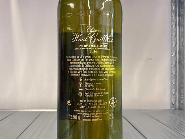 2016 château haut guillebot witte wijn (34x) - afbeelding 4 van  5