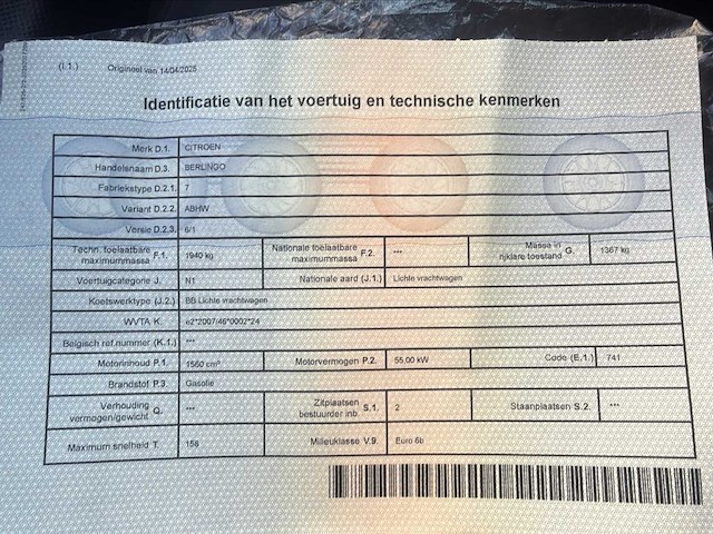 2016 citroën berlingo 1.6 bluehdi auto - afbeelding 6 van  14