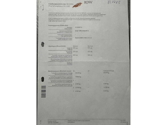 2016 daf cf 440 vrachtwagen - afbeelding 22 van  23