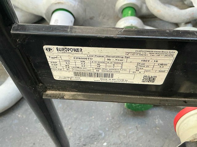 2016 europower ep6000td stroomgenerator - afbeelding 6 van  6