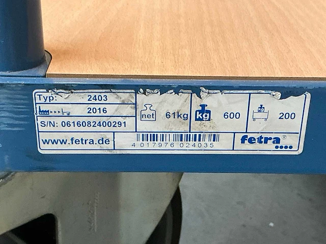 2016 fetra 2403 tafelwagen - afbeelding 2 van  2