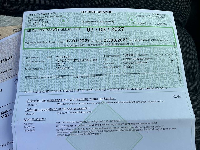 2016 ford transit bedrijfswagen - afbeelding 18 van  22