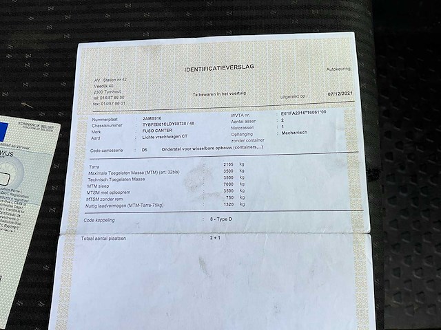 2016 fuso canter vrachtwagen met oplegger - afbeelding 36 van  43