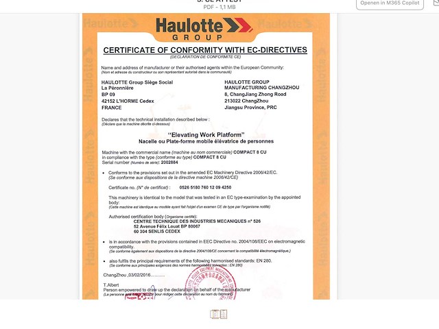 2016 haulotte compact 8 cu - afbeelding 10 van  18