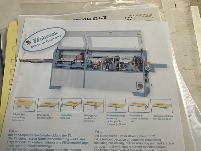 2016 hebrock f4 kantenlijmmachine - afbeelding 9 van  20