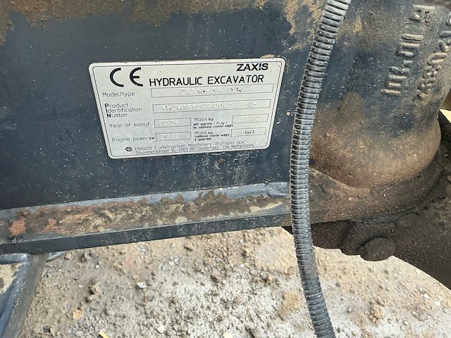 2016 hitachi zx55u-5a minigraver - afbeelding 35 van  40