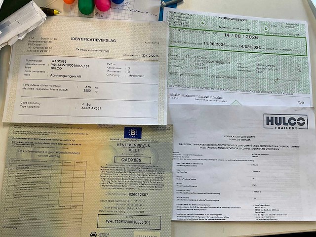 2016 hulco terrax-3 machine transporter aanhangwagen - afbeelding 4 van  12