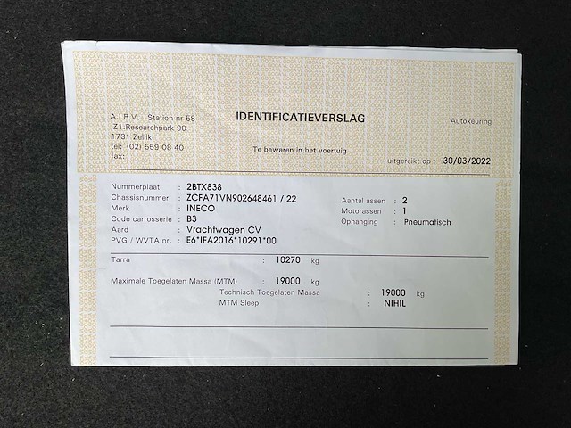 2016 iveco ig190el2ca vrachtwagen - afbeelding 6 van  8