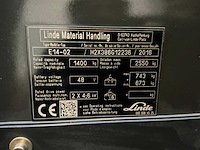 2016 linde e14-02 vorkheftruck - afbeelding 23 van  47