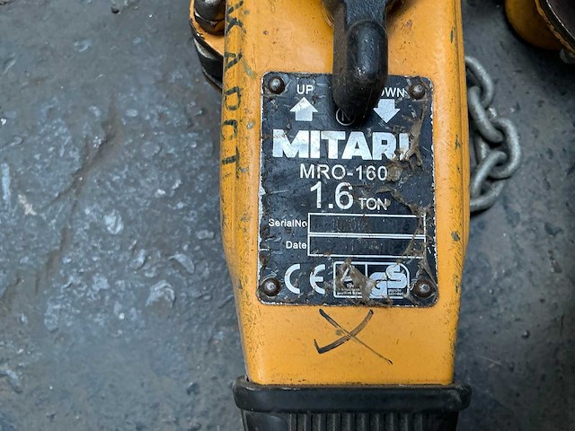 2016 mitari mro-1600 kettingtakel (2x) - afbeelding 5 van  6