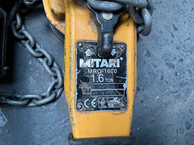 2016 mitari mro-1600 kettingtakel (2x) - afbeelding 6 van  6