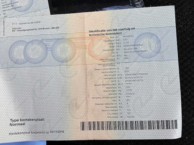 2016 mitsubishi l200 lichte vrachtwagen - afbeelding 20 van  38