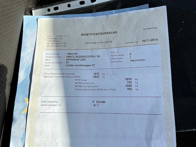 2016 mitsubishi l200 lichte vrachtwagen - afbeelding 22 van  38