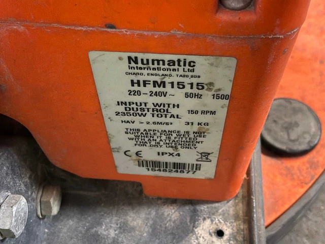2016 numatic hfm 1515 boen-/schuurmachine - 450mm - afbeelding 2 van  2