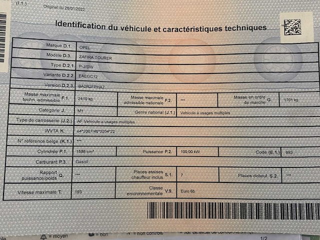 2016 opel zafira tourer p-j/sw auto - afbeelding 8 van  17