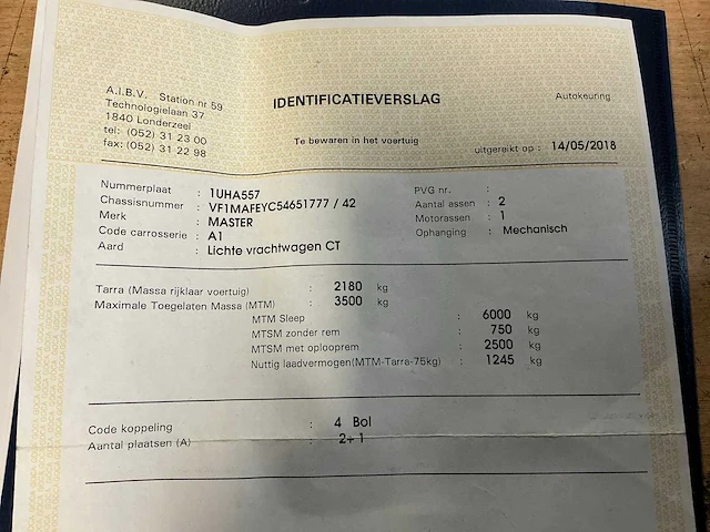 2016 renault master lichte vracht bedrijfswagen - afbeelding 11 van  22