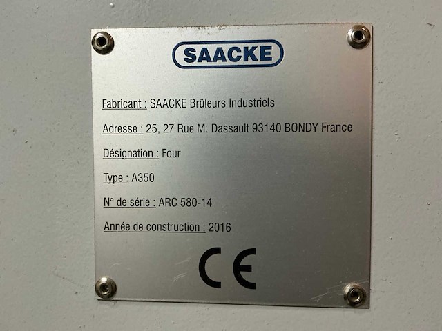 2016 saacke a350 doorloopoven - afbeelding 41 van  58