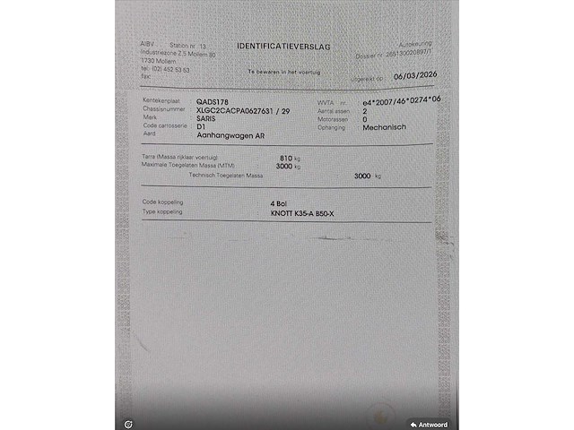 2016 saris c2c aanhangwagen - afbeelding 2 van  10