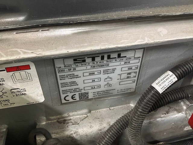 2016 still exu-sf20 elektrische palletwagen - afbeelding 10 van  11