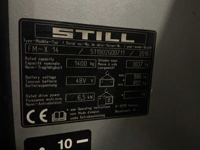 2016 still fm-x14 reach truck - afbeelding 11 van  23