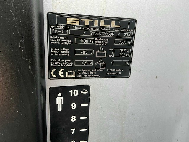 2016 still fm-x14 reach truck - afbeelding 23 van  69