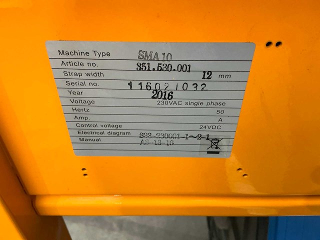 2016 strapex sma10 omsnoeringsmachine - afbeelding 3 van  11