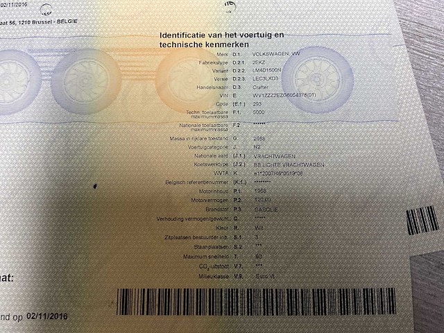 2016 vw crafter n2 crafter - euro 6 - airco - trekhaak - afbeelding 48 van  61
