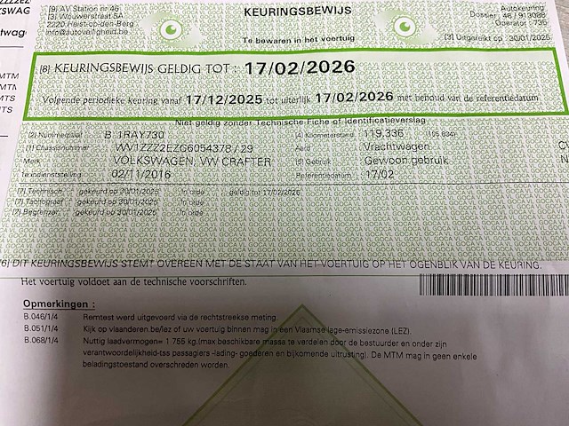 2016 vw crafter n2 crafter - euro 6 - airco - trekhaak - afbeelding 52 van  61